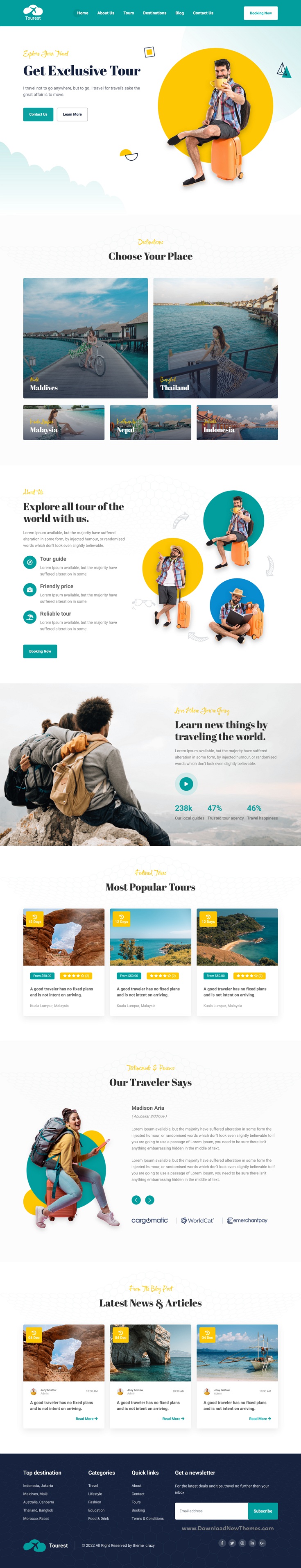 Tourest - Tour & Travels Agency Template Review