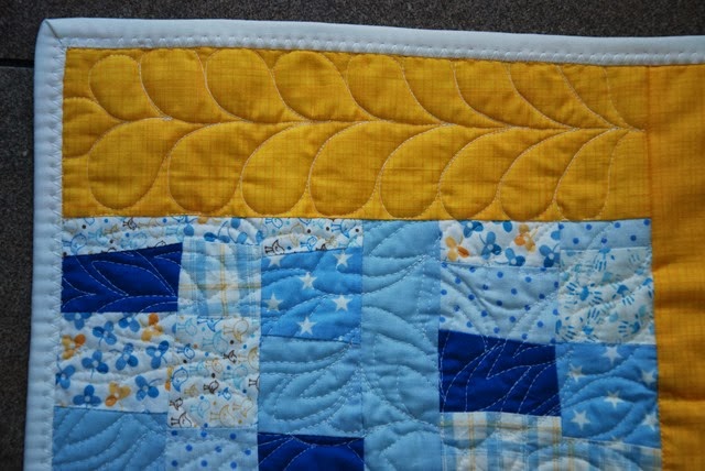Yellow Improv Quilt Quilting Petals