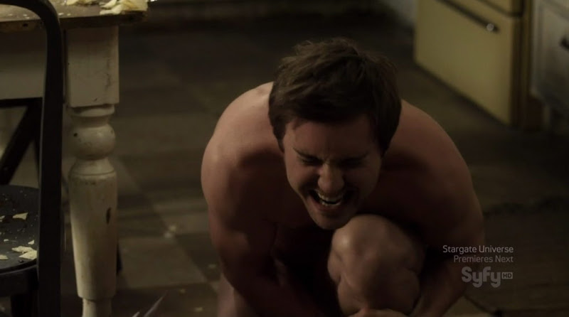 Sam Huntington Shirtless on Being Human s1e08