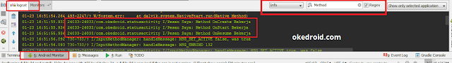 Log di Android Studio