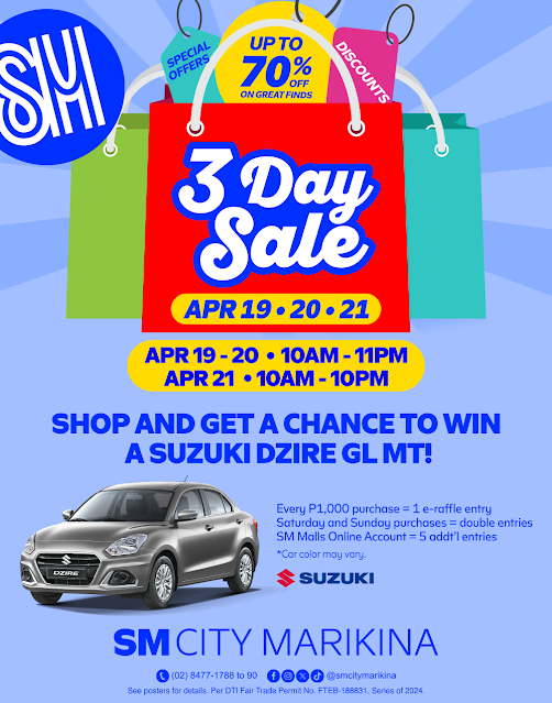 Summer Steals & Hot Wheels Await! Shop SM City Marikina's 3-Day Sale & Win a Car!