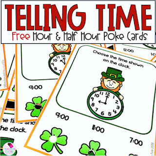 Grab this Telling Time FREEBIE to add to your list of fun March activities for first grade.