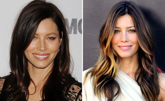 jessica biel hair color. jessica biel hair color ombre.