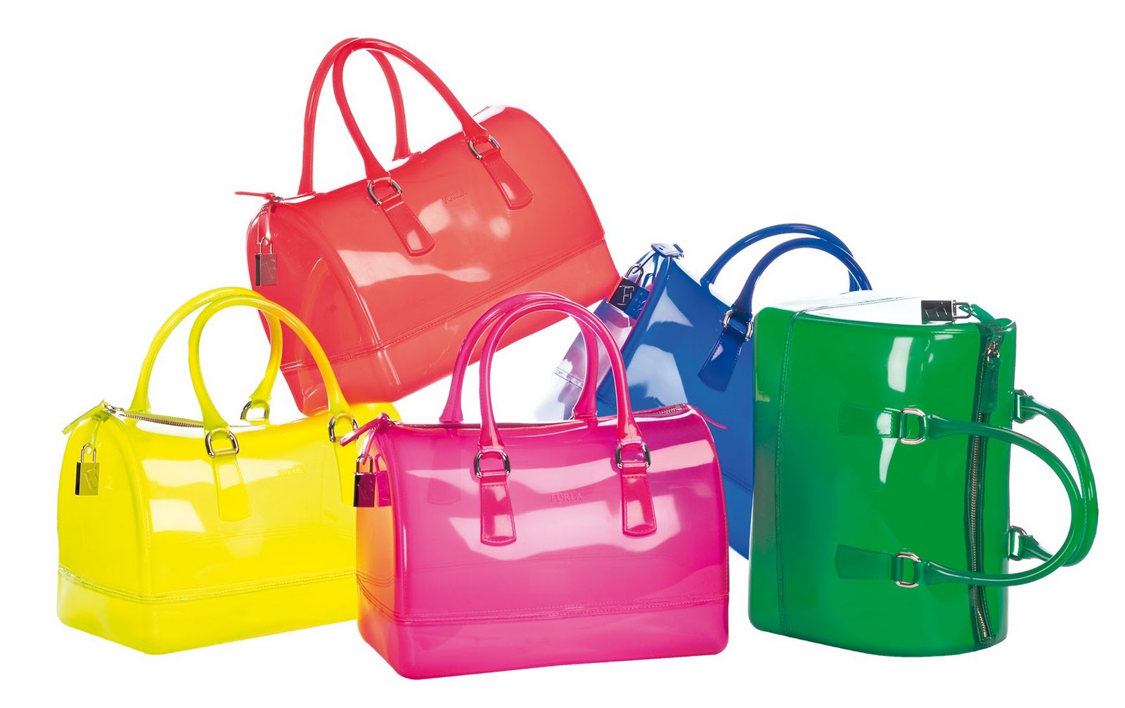 FURLA candy bag yellow red pink blue green