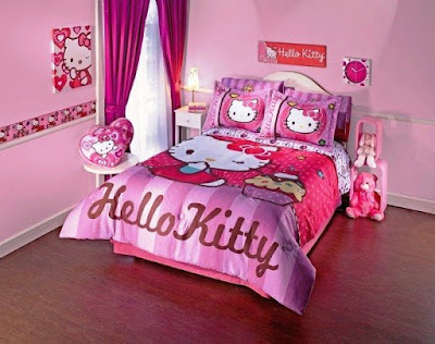 desain kamar tidur hello kitty terbaru