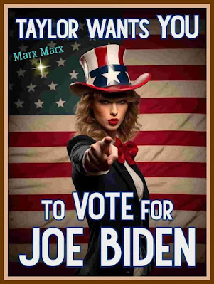 Taylor Swift meme - Vote for Joe - Trump is Insane and a Danger to the USA!  gvan42