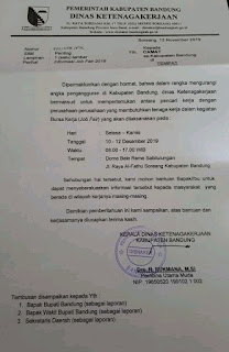 Jadwal Job Fair Disnaker Bandung Desember 2019 Dome Bale Rame Sabilulungan