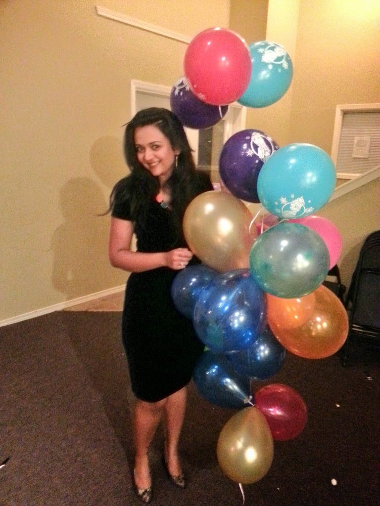 A girl holding many balloons, cute indian girl, birthday gal, Indian fashion blogger
