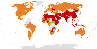 Ülkelere göre çocuk pornografisi taşıma veya bulundurmanın yasal durumu