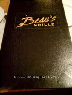 Beau's Grille Menu Page 1