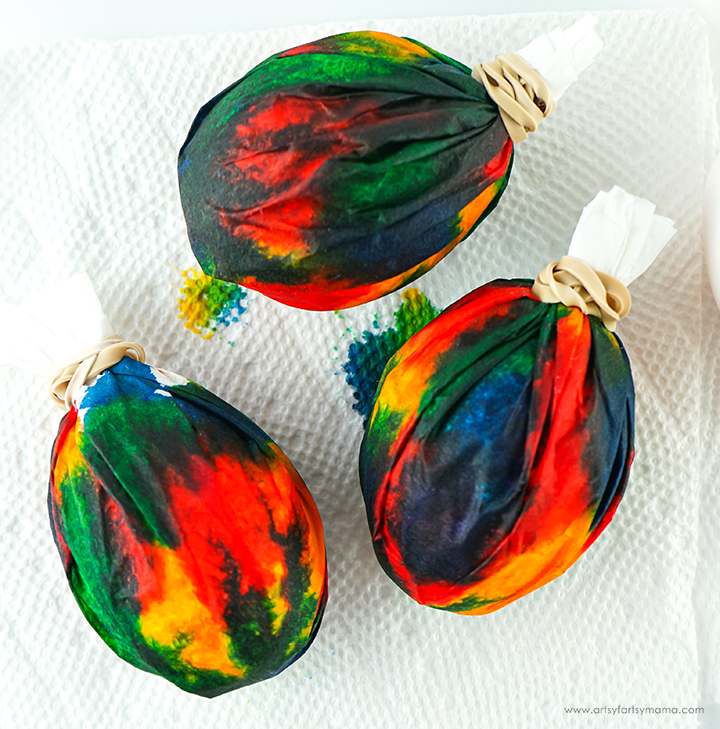 Tie-Dye Easter Eggs with Coffee Filters