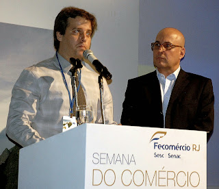  Presidentes da Fecomércio, Orlando Diniz, e do Sincomércio, Igor Edelstein, dão as boas vindas aos empresários