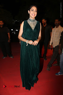 Actress Pragya Jaiswal Stills in Green Long Dress at Gemini TV Puraskaralu 2016 Event  0108.JPG