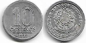 Moeda de 10 centavos, 1959