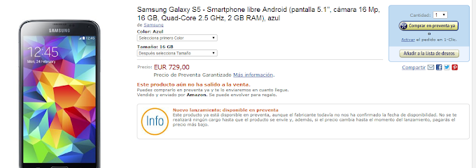 ¿Dónde puedo comprar el Galaxy S5? y que precio tiene!!!!!