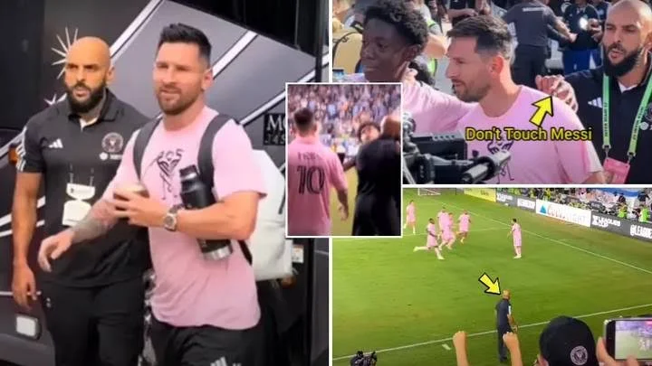 Fans spot Inter Miami have hired Lionel Messi bodyguard who follows his every step