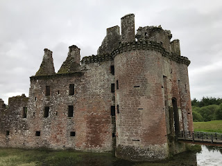 A photo showing a view of Caerlaverock Castle.  Photo by Kevin Nosferatu for the Skulferatu Project.