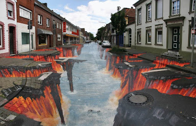 Lava Burst Street Art by Edgar Mueller Seen On www.coolpicturegallery.net