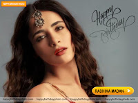 how to celebrate radhika b'day with her cute face photo along maatha teeka