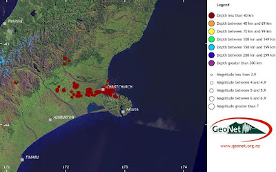  map of Chch quakes