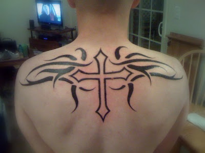 Cross Tribal Tattoo at 324 PM