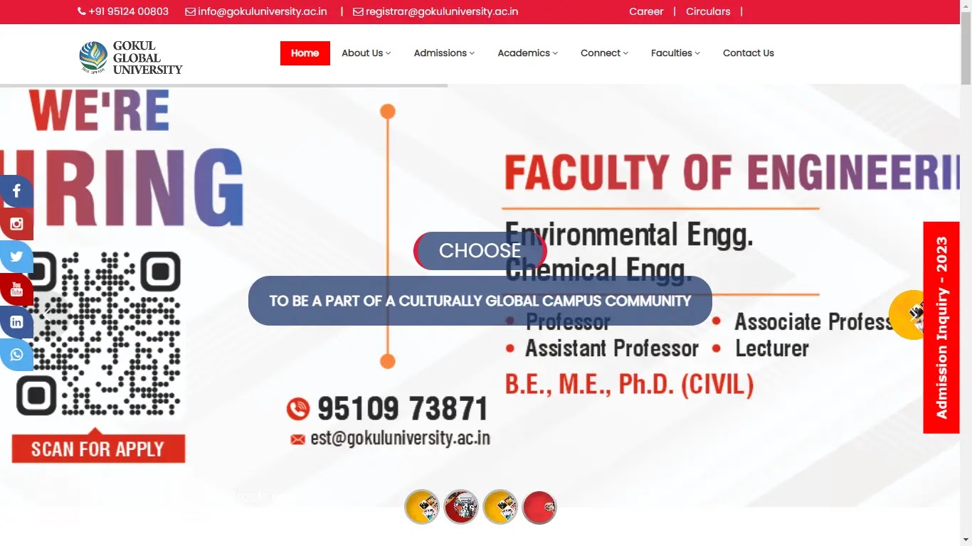 Gokul Global University Course Details, Admission CURRENT_YEAR, Exam and Complete Details