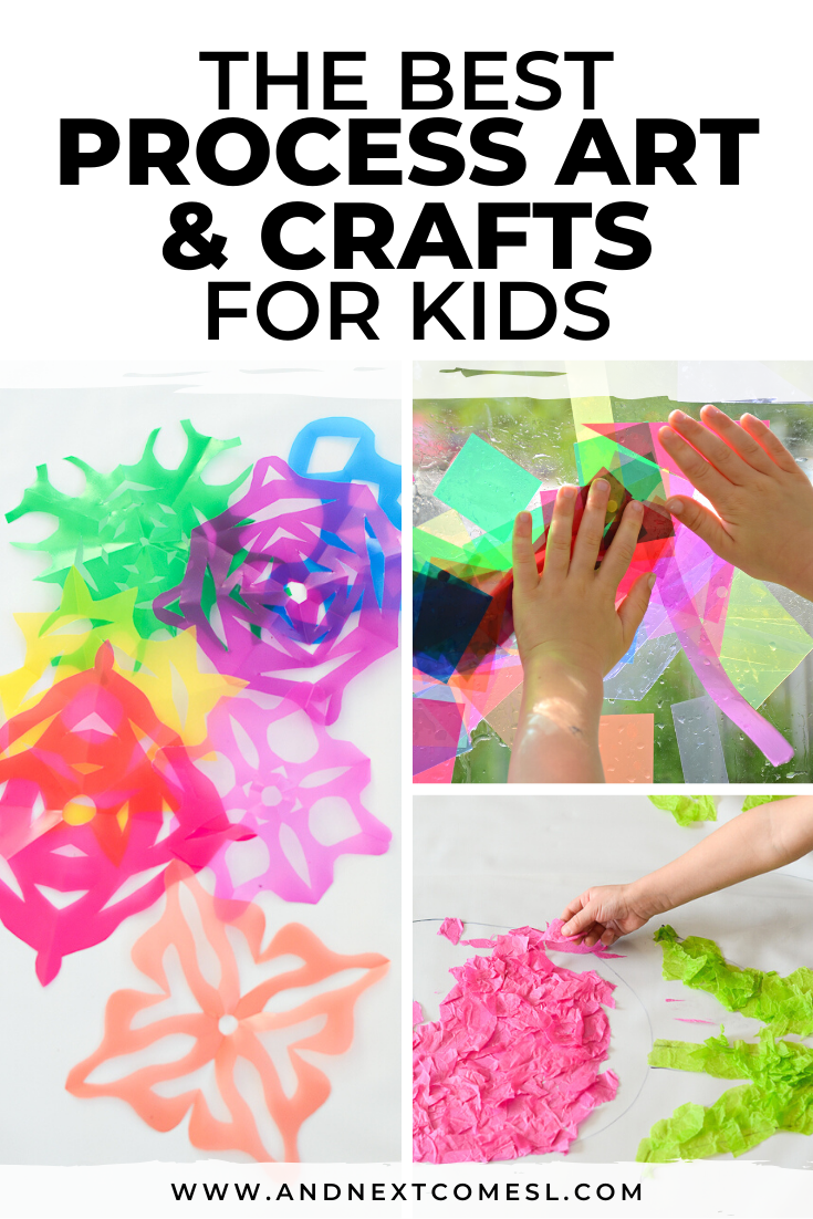 Easy DIY crafts for kids to make at home, plus process art ideas for toddlers and preschoolers