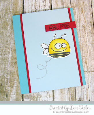 Bee Mine card-designed by Lori Tecler/Inking Aloud-stamps and dies from Paper Smooches