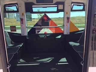 inside view of self driving bus pod