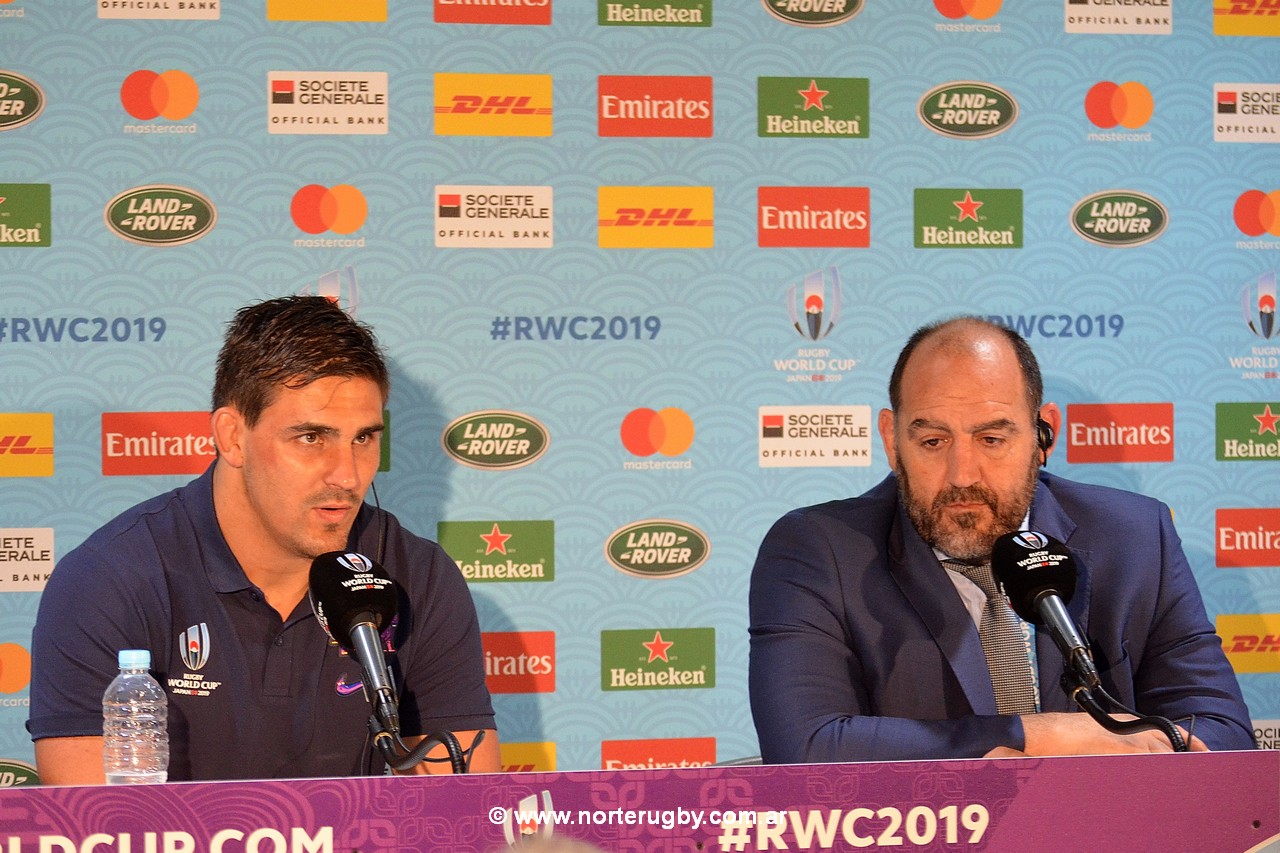 Conferencia de prensa de Ledesma y Matera #RWC2019 #FRAvARG