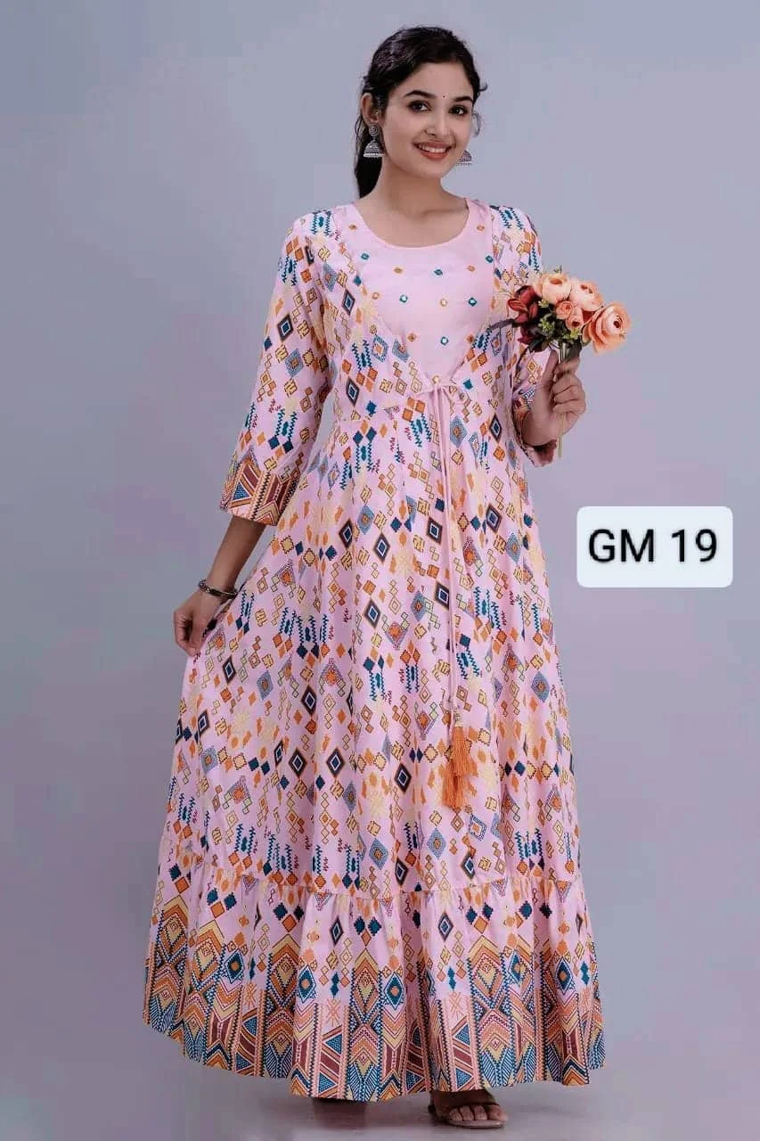 গাউন ডিজাইন ২০২৪ (সুতি,জর্জেট) | গাউনের ডিজাইন ছবি,পিকচার | Gown design for Girls