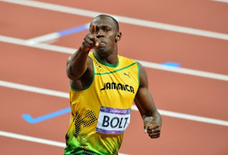 usain bolt running olympic champion london