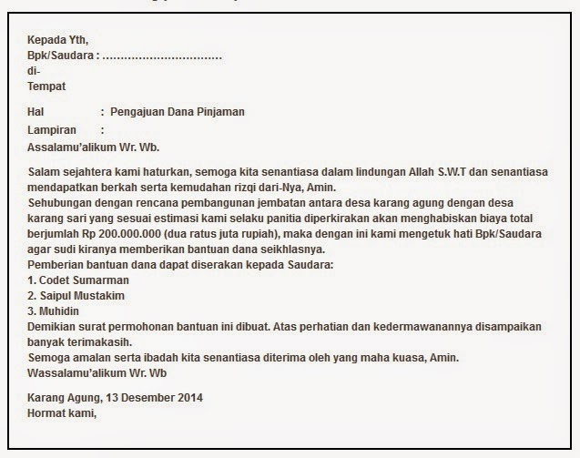 Contoh Surat Pengajuan Permohonan 2018 Juni 2018 