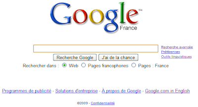 La page d'accueil de Google nouvelle version