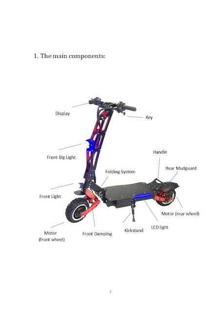 FLJ S8 5600W Dual Motor Electric Scooter Manual - page 2