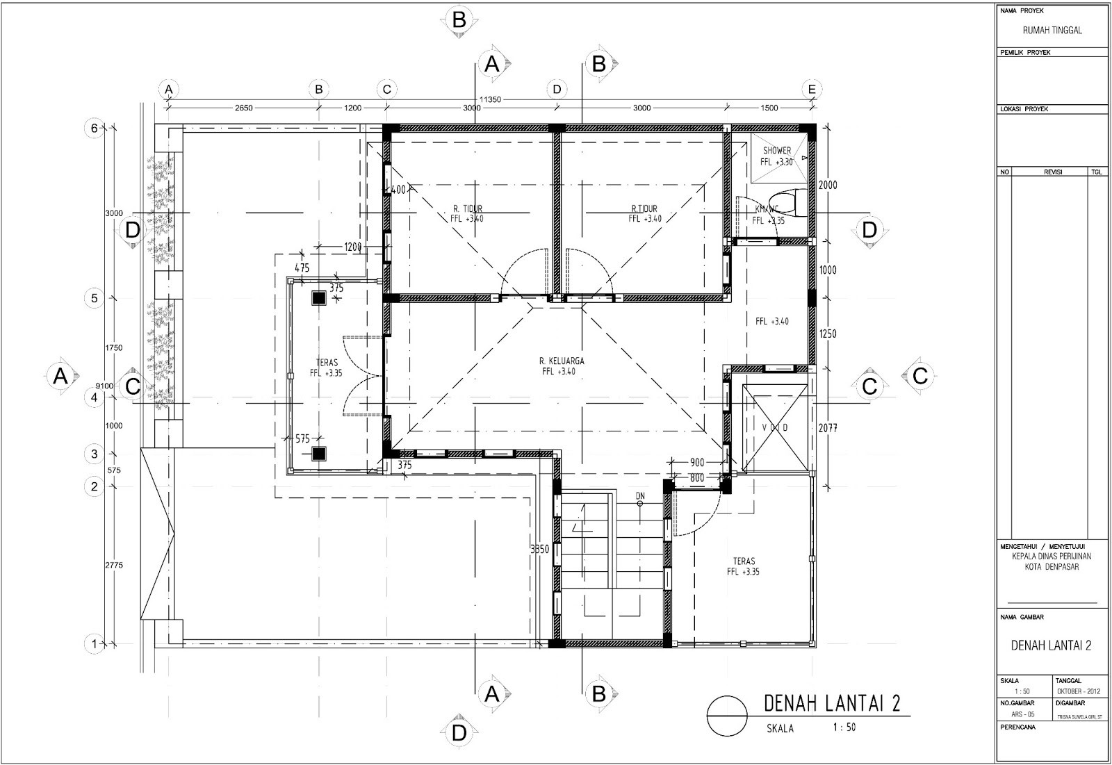 contoh gambar denah rumah untuk imb 2