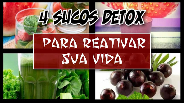 4 sucos detox para reativar sua vida