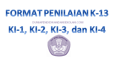 Format Penilaian Peserta Didik SD K-13 untuk KI-1, KI-2, KI-3 , dan KI-4