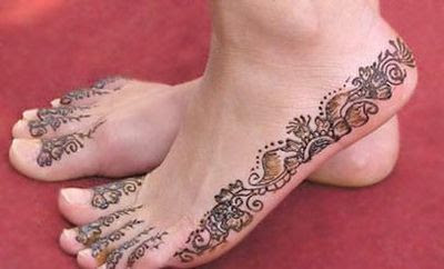 ankle and foot tattoo