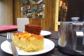 The Lost Gardens of Heligan, Cornwall - lemon drizzle cake and toffee cake
