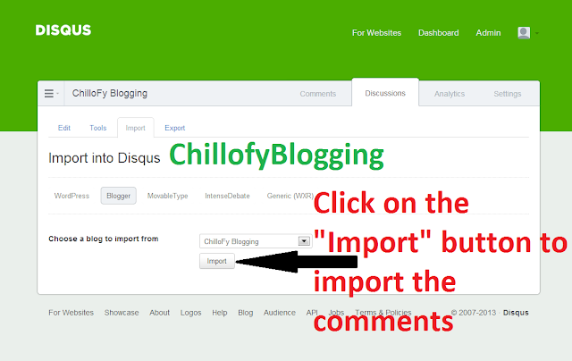 import existing blogger comments into Disqus