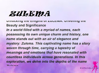 meaning of the name ZULEMA