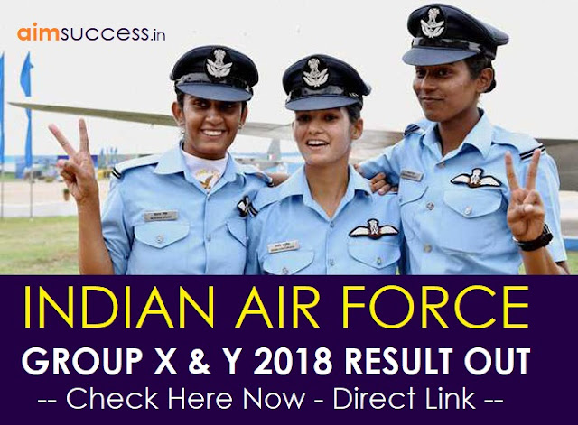 Indian Air Force Result 2018 Out for Group X & Y, Check Here Now