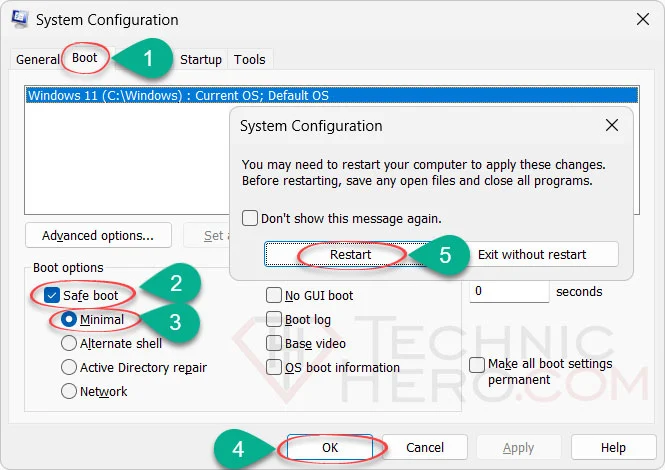 Start Safe Mode with System Configuration