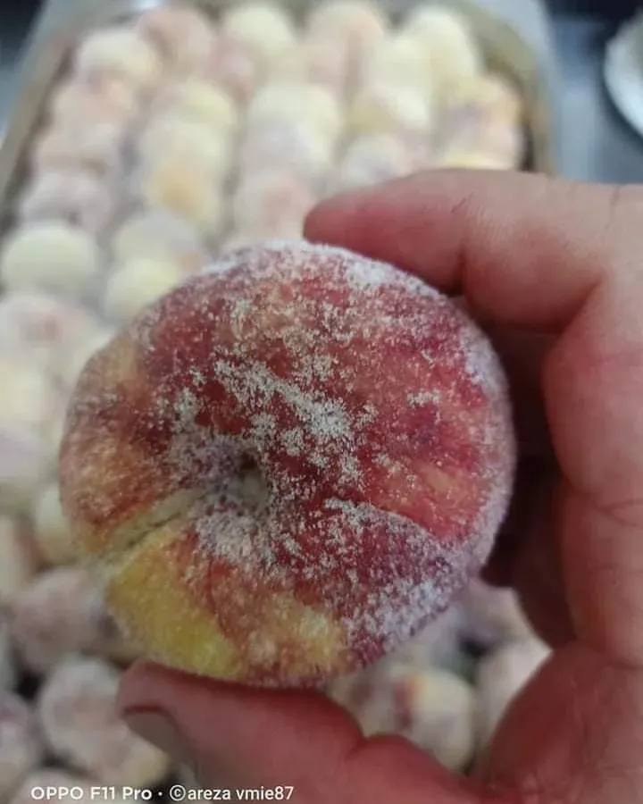 Resipi Salted Donut Peach Viral
