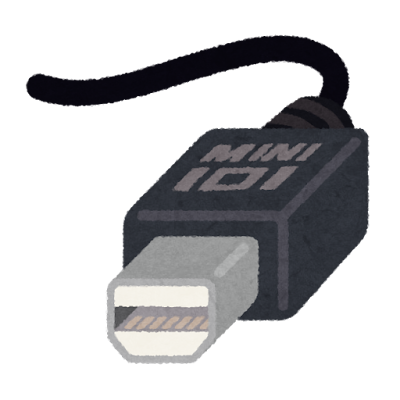 mini DisplayPort端子のイラスト