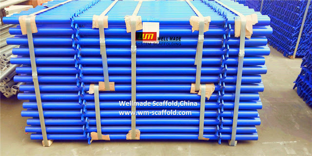 quick lock scaffold leg in pallets waiting for shipping - construction concrete formwork slab support - form work concrete shuttering materials -wellmade scaffold china 