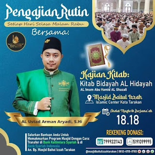 Pengajian Rutin Bersama Ustadz Arman Ar Ryadhy Di Masjid Kota Tarakan