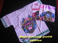 Baju barong Putih sablon