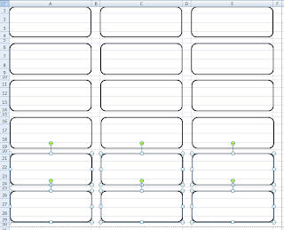 cetak kertas label excel